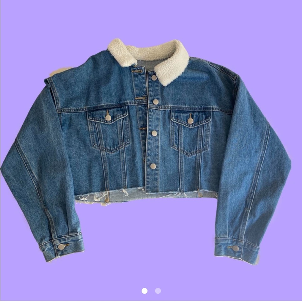 cropped jean jacket